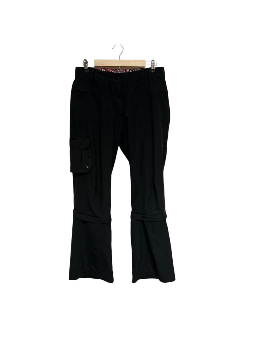 Rugged Exposure lightweight convertible medium black cargo trail pants capri EUC